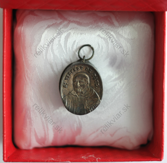 Relikviár z 19-20. storočia s relikviou Svätý Vincent de Paul 1